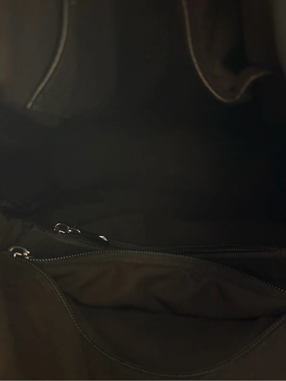 Classic Black Pebbled Leather Backpack with Dual Zippers